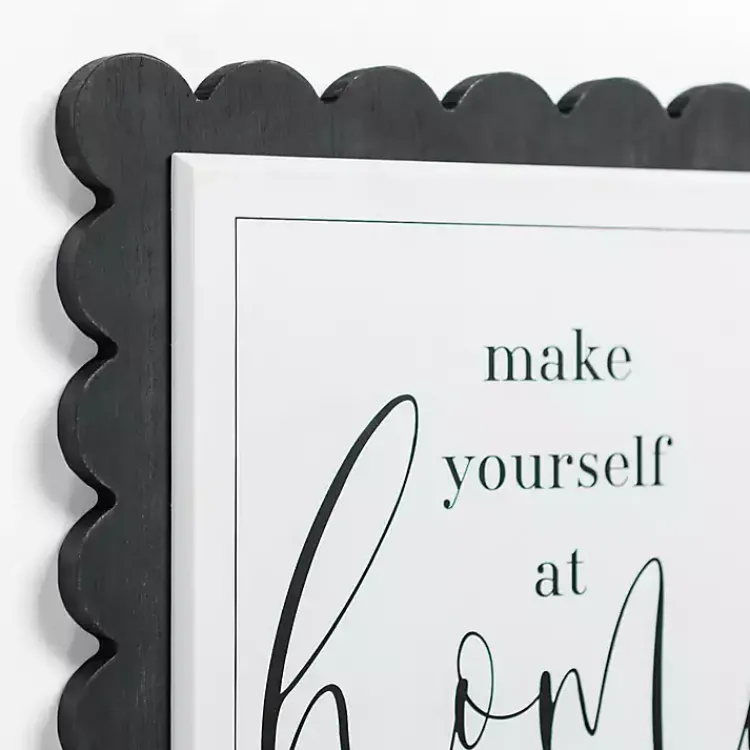 Wall Quotes & Signs-Kirklands Home Make Yourself at Home Scalloped Wall Plaque