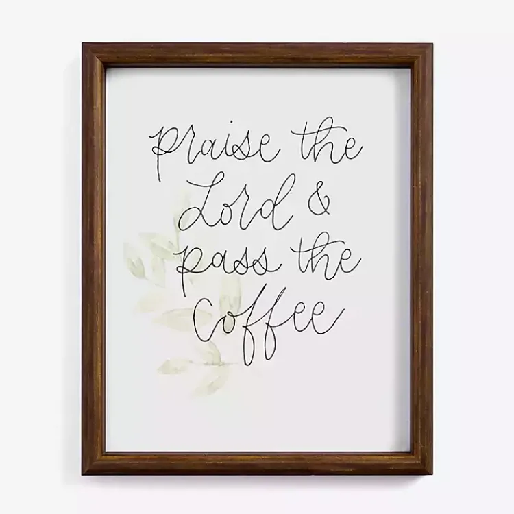 Wall Quotes & Signs-Kirklands Home Praise the Lord Framed Wall Plaque White