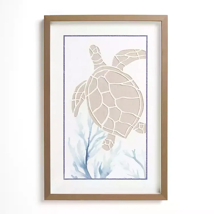 Wall Plaques-Kirklands Home Sea Turtle Shadowbox Wall Plaque