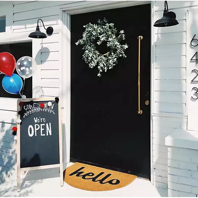 Doormats-Kirklands Home Natural Arch Hello Doormat Brown