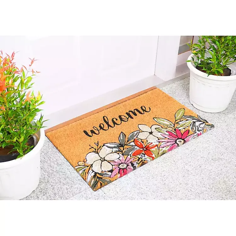 Doormats-Kirklands Home Welcome Floral Doormat Multi