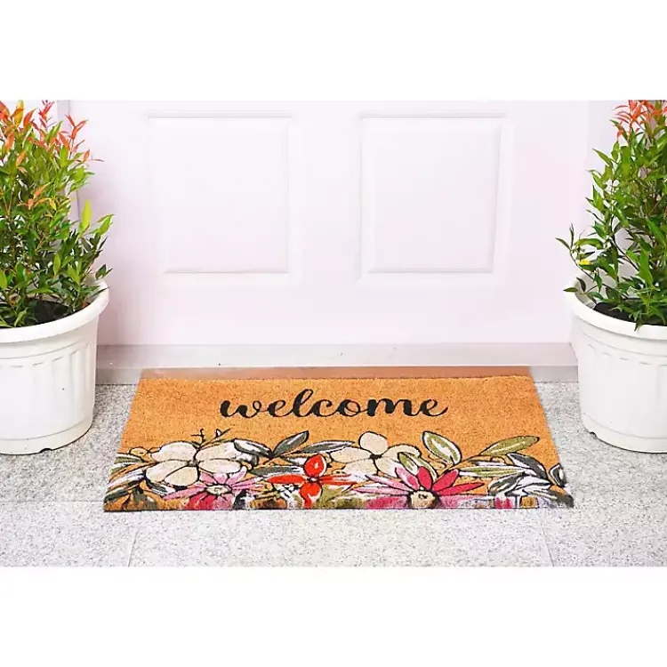 Doormats-Kirklands Home Welcome Floral Doormat Multi