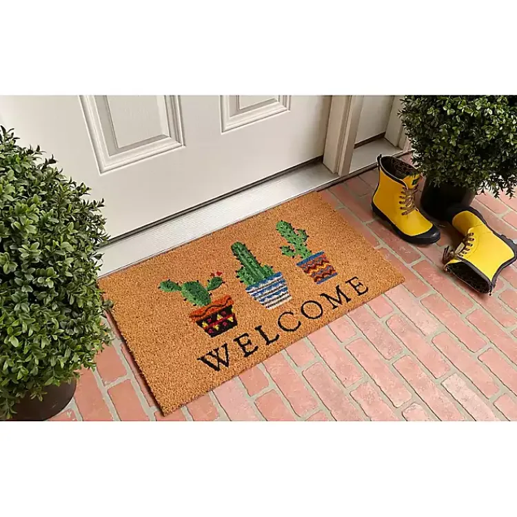 Doormats-Kirklands Home Welcome Cactus Trio Doormat