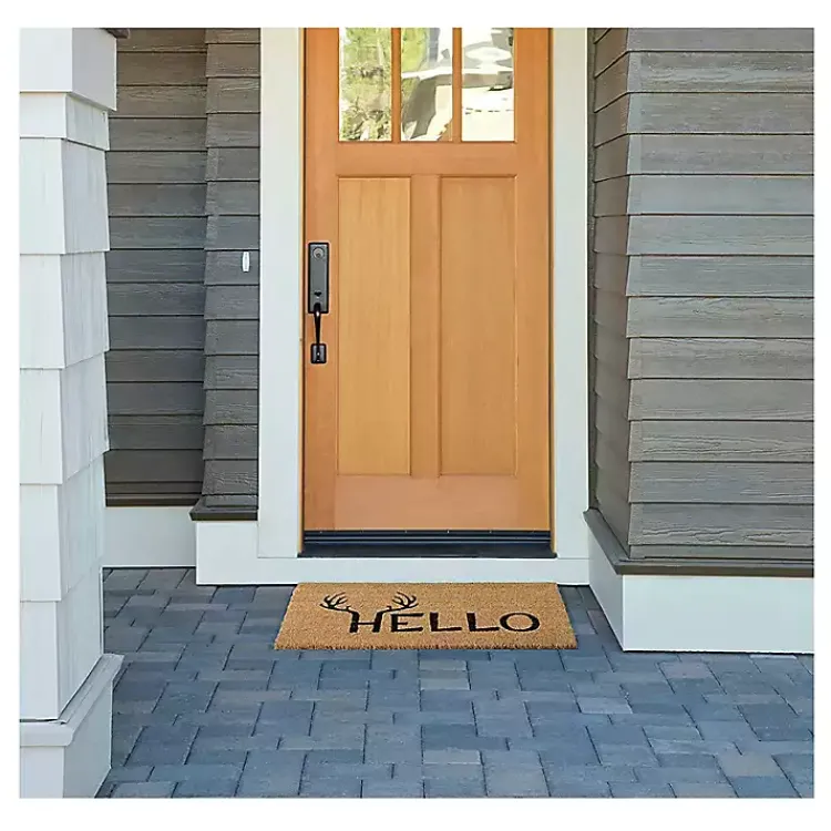 Doormats-Kirklands Home Hello Antlers Doormat Brown