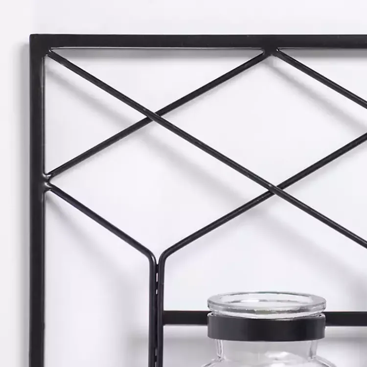 Wall Storage-Kirklands Home Metal Wire and Bottles Wall Plaque