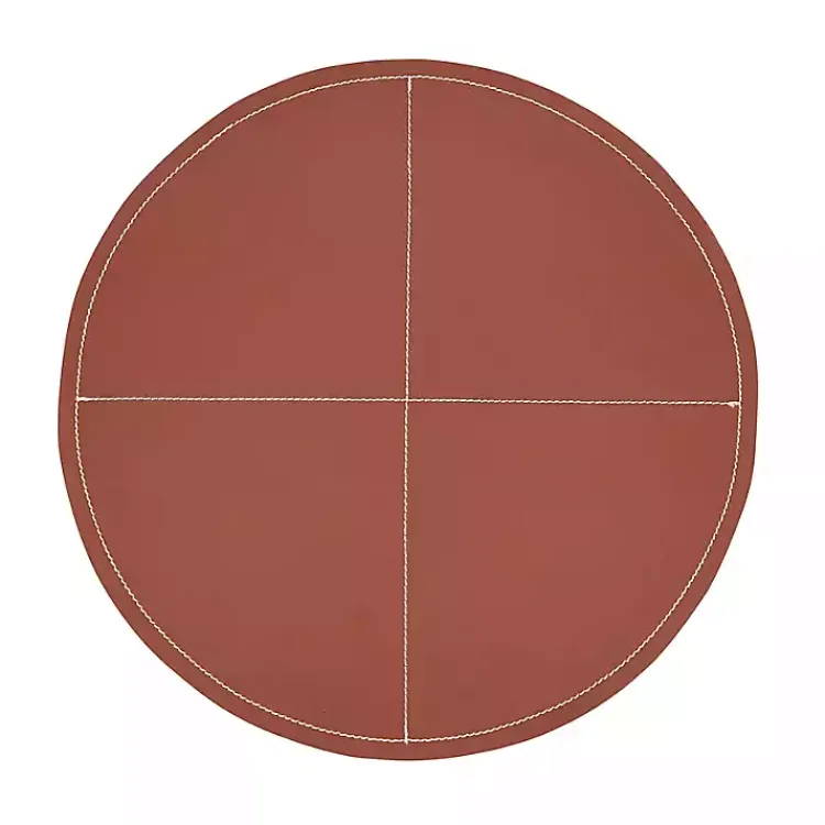 Table Linens-Kirklands Home Cognac Faux Leather Placemats, Set of 4 Brown