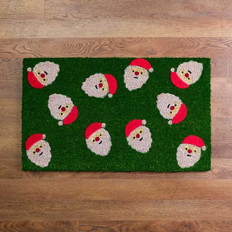 Doormats-Kirklands Home Holly Santa Christmas Doormat