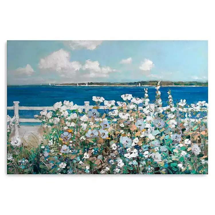 Canvas Art-Kirklands Home Bayside Garden Canvas Art Print Blue