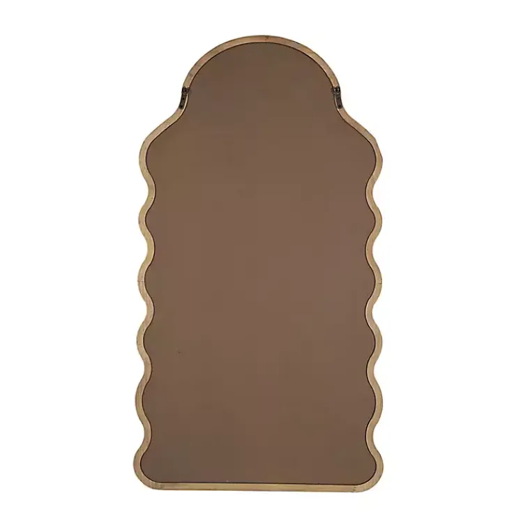 Decorative Mirrors-Kirklands Home Dark Gold Arched Wavy Wall Mirror