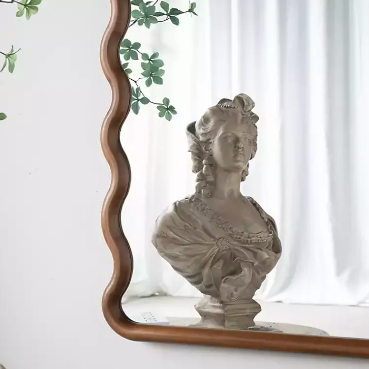 Decorative Mirrors-Kirklands Home Dark Gold Arched Wavy Wall Mirror