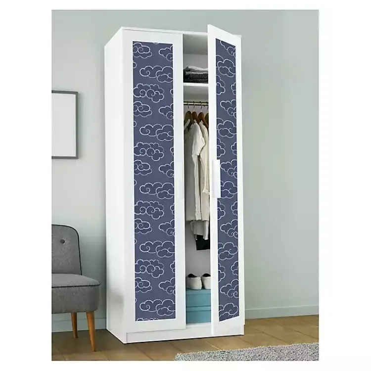 Wall Murals & Wallpaper-Kirklands Home Navy Cloudy Skies Peel & Stick Wallpaper Blue