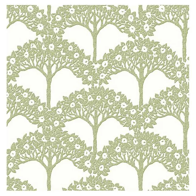 Wall Murals & Wallpaper-Kirklands Home Green Flowering Trees Peel & Stick Wallpaper
