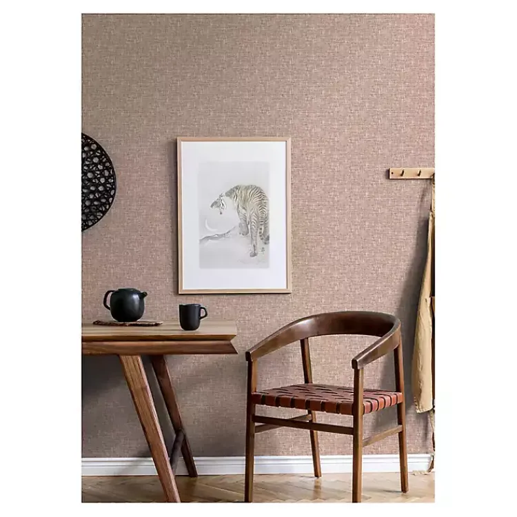 Wall Murals & Wallpaper-Kirklands Home Terracotta Textu Poplin Peel & Stick Wallpaper Red