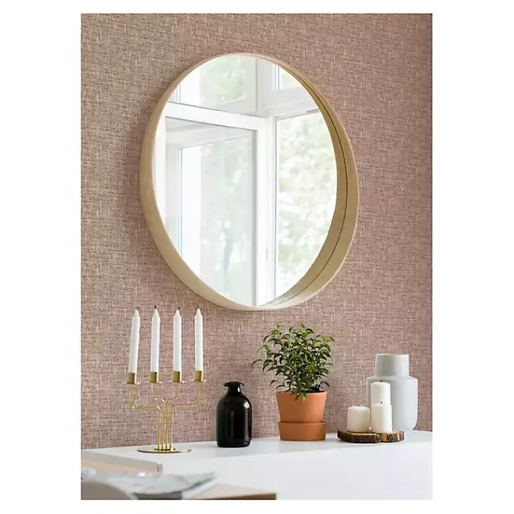 Wall Murals & Wallpaper-Kirklands Home Terracotta Textu Poplin Peel & Stick Wallpaper Red