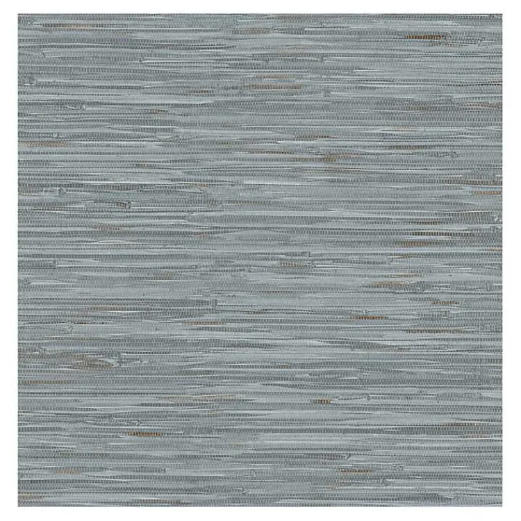 Wall Murals & Wallpaper-Kirklands Home Textured Grassweave Peel & Stick Wallpaper Blue