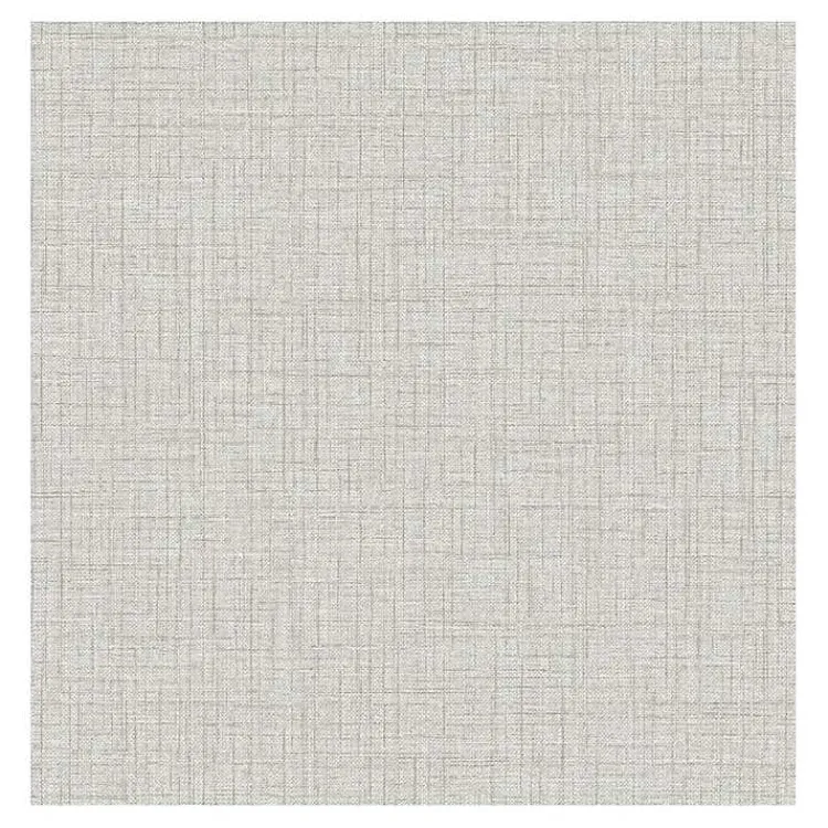 Wall Murals & Wallpaper-Kirklands Home Textured Faux Fabric Peel & Stick Wallpaper Gray