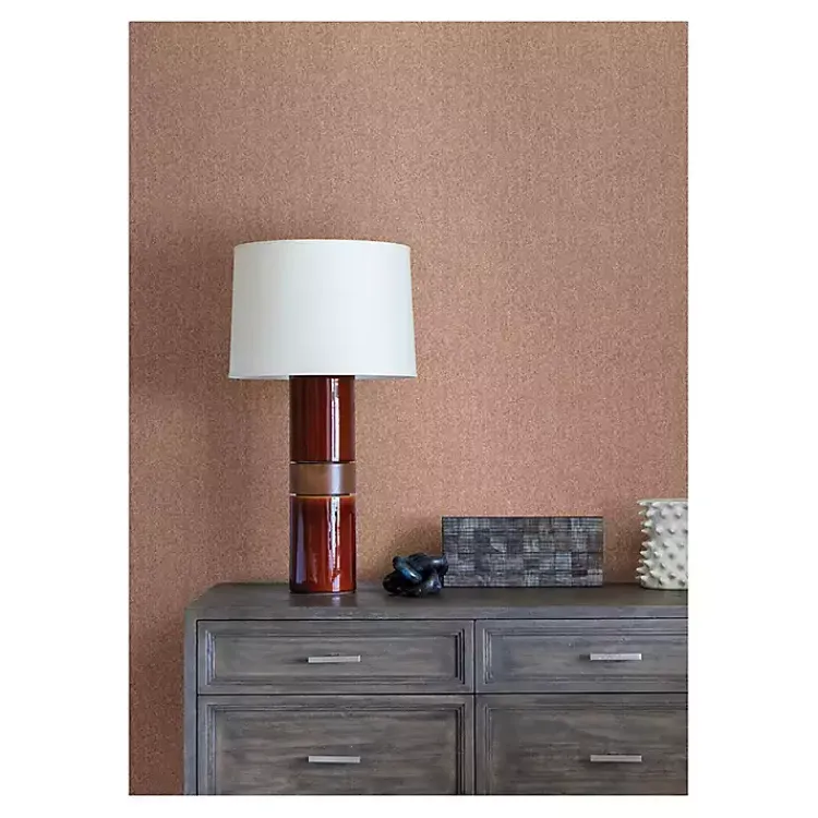 Wall Murals & Wallpaper-Kirklands Home Brick Textured Cross Woven Peel & Stick Wallpaper Pink
