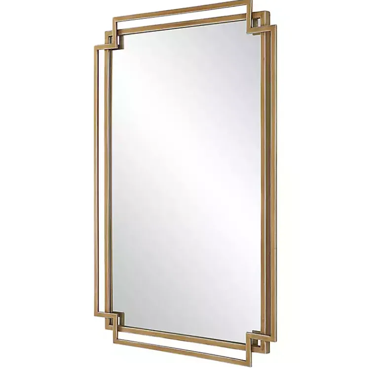 Decorative Mirrors-Kirklands Home Gold Double Frame Wall Mirror