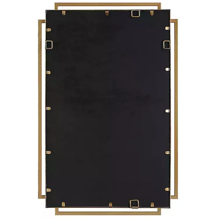 Decorative Mirrors-Kirklands Home Gold Double Frame Wall Mirror
