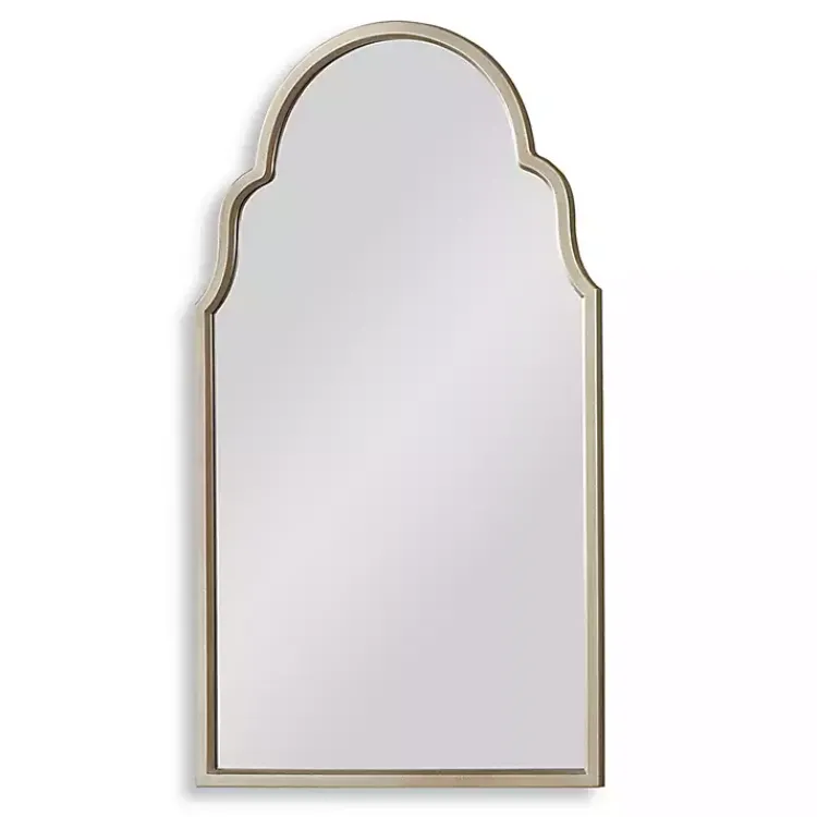 Decorative Mirrors-Kirklands Home Warm Silver Arched Wall Mirror