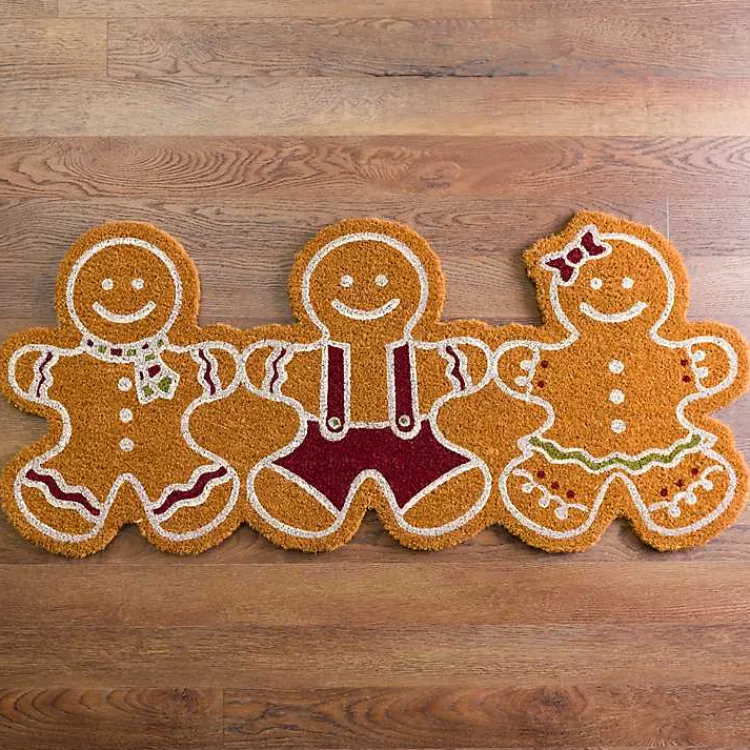 Doormats-Kirklands Home Gingerbread Trio Shaped Doormat Tan