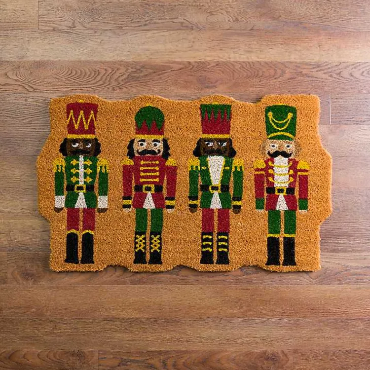 Doormats-Kirklands Home Nutcracker Shaped Christmas Doormat