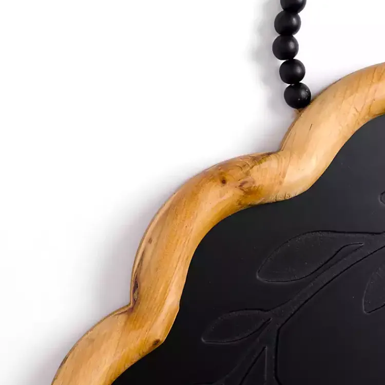 Monogram Wall Decor-Kirklands Home Black Scalloped Monogram K Wall Plaque