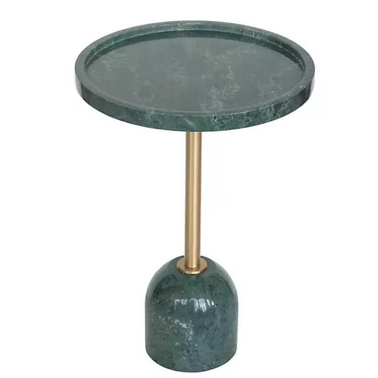 Accent & End Tables-Kirklands Home Marble & Gold Cocktail Table Green