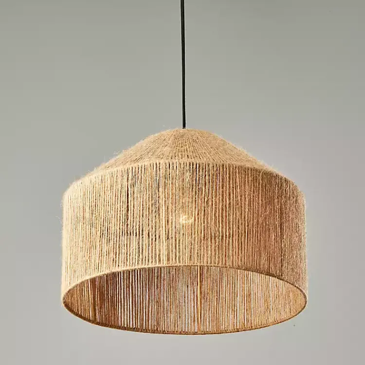 Chandeliers & Pendant Lighting-Kirklands Home Amalfi Natural Rope Pendant Light