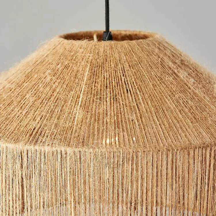 Chandeliers & Pendant Lighting-Kirklands Home Amalfi Natural Rope Pendant Light