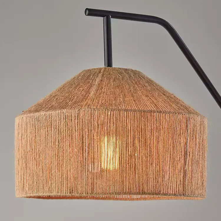 Floor Lamps-Kirklands Home Amalfi Natural Rope Shade Floor Lamp Brown