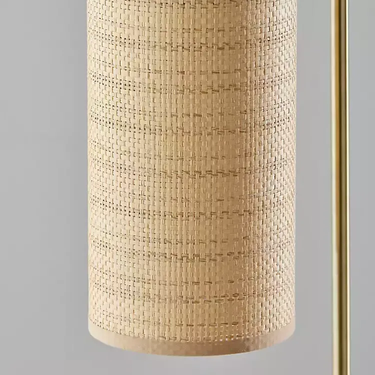 Table Lamps-Kirklands Home Natural Woven Shade Malina Table Lamp Tan