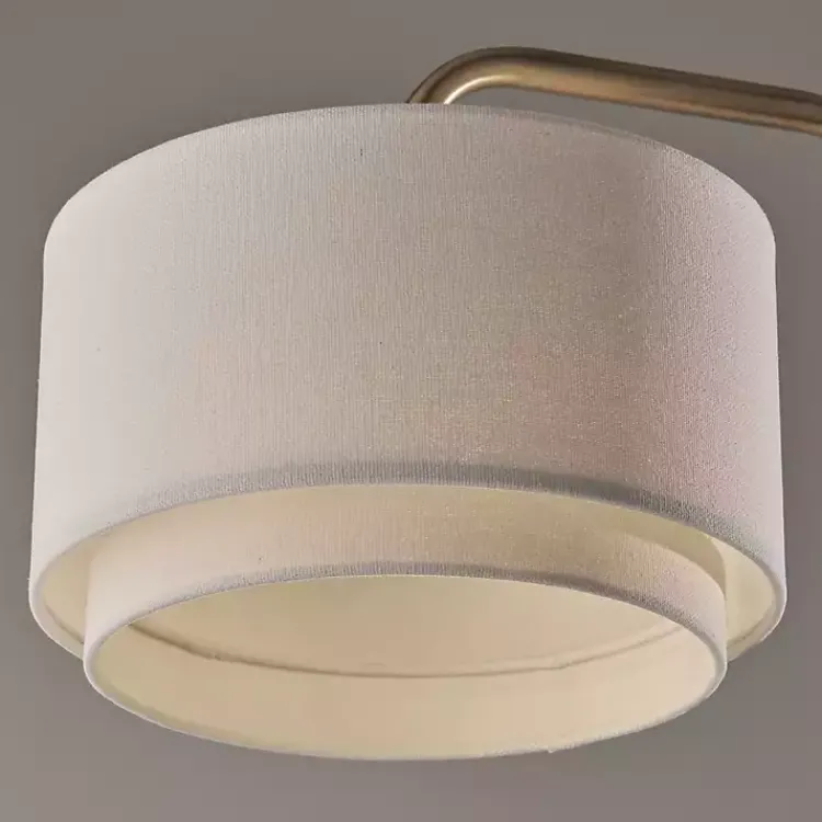 Table Lamps-Kirklands Home Brass Two-Tiered Shade Table Lamp Gold