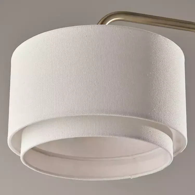 Table Lamps-Kirklands Home Brass Two-Tiered Shade Table Lamp Gold