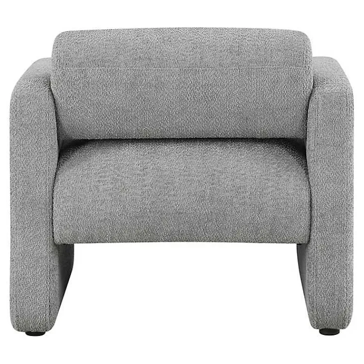 Accent Chairs-Kirklands Home Boucle Modern Accent Chair Gray