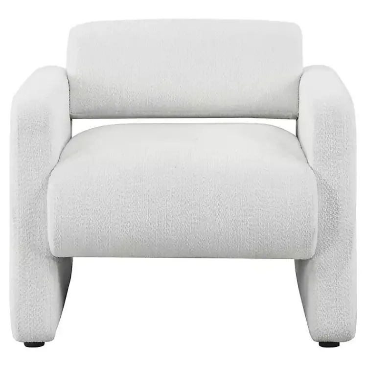 Accent Chairs-Kirklands Home Boucle Modern Accent Chair White