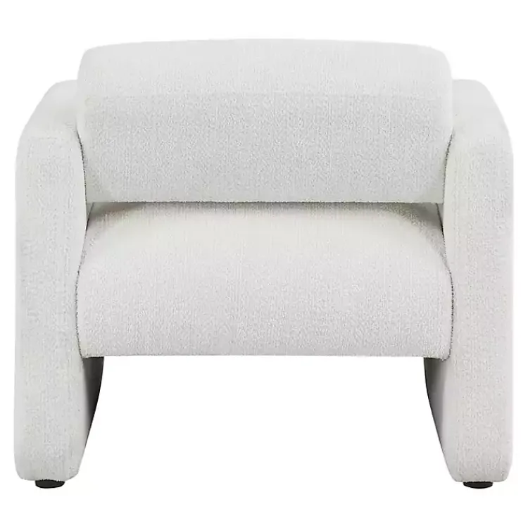 Accent Chairs-Kirklands Home Boucle Modern Accent Chair White