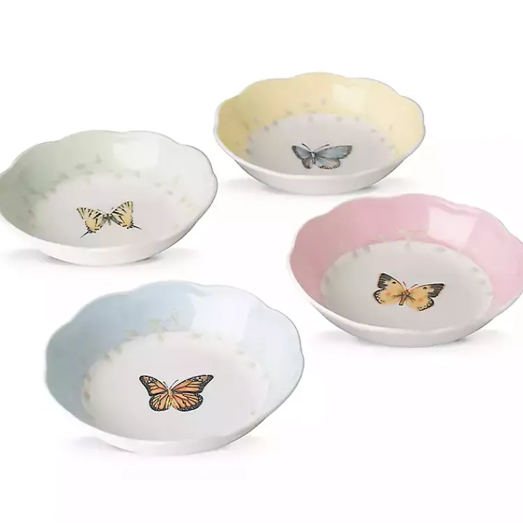 Dinnerware-Kirklands Home Butterfly Meadow Fruit Bowls, Set of 4