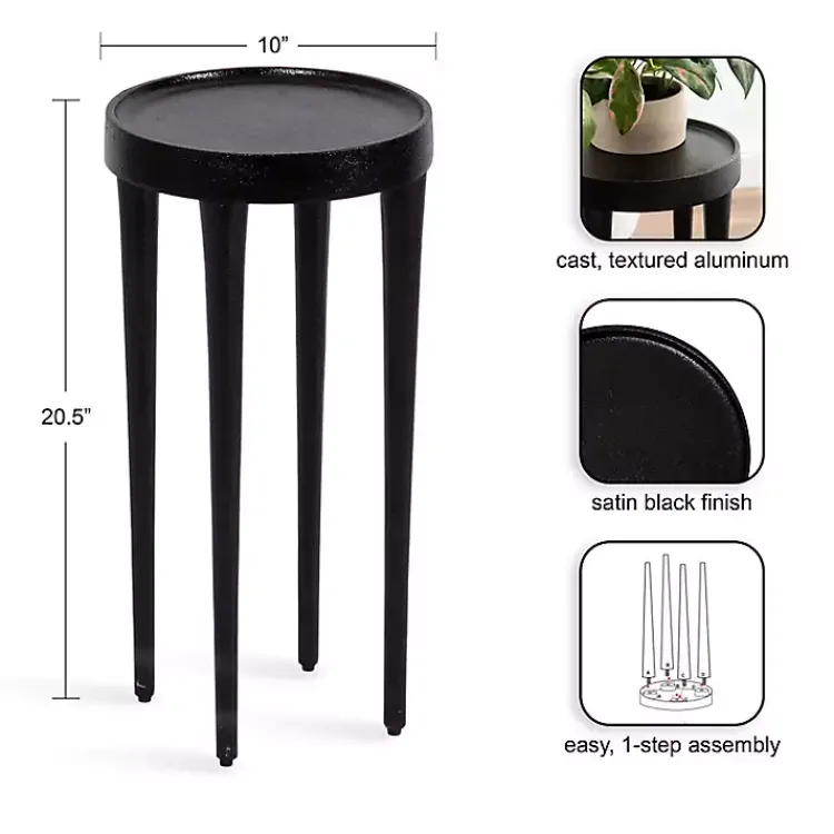 Accent & End Tables-Kirklands Home Round Modern Cocktail Table Black