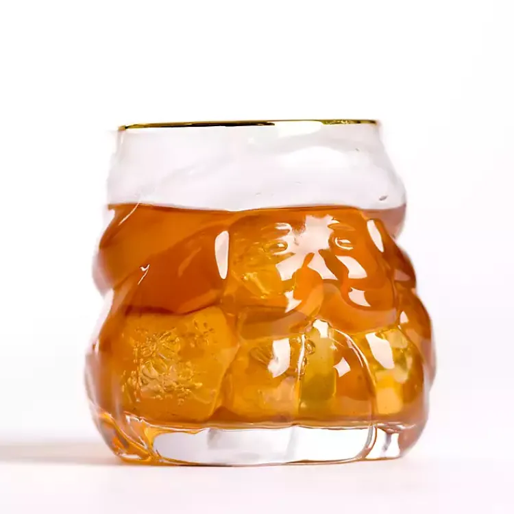 Glassware & Drinkware-Kirklands Home Santa Figural Drinking Glass Clear