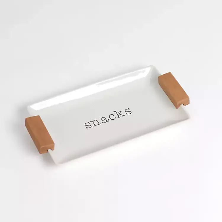 Serving & Entertaining-Kirklands Home Snack Acacia Wood Serving Tray