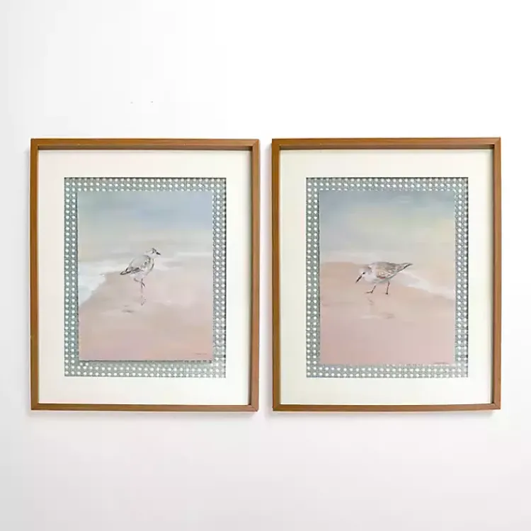 Framed Art-Kirklands Home Sunset Birds Cane Framed Art Prints, Set of 2