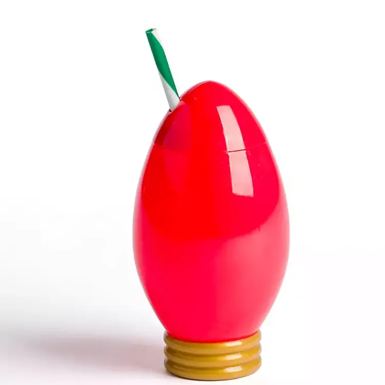 Glassware & Drinkware-Kirklands Home Packed Party Holiday Light Sipper Red