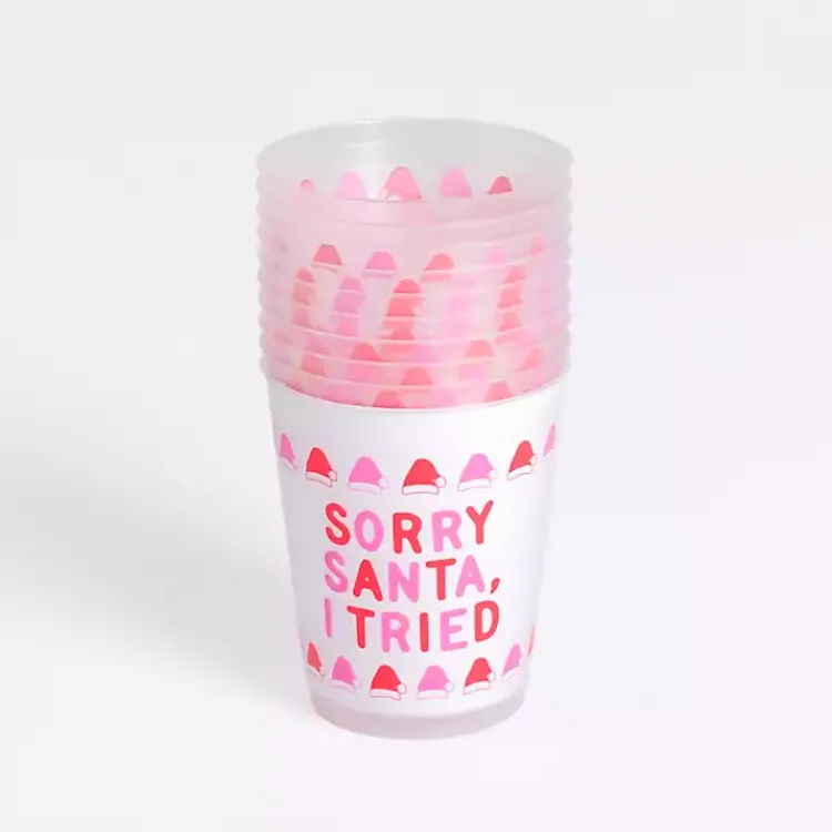 Glassware & Drinkware-Kirklands Home Packed Party Sorry Santa 10-pc. Cup Set