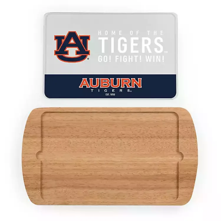 Serving & Entertaining-Kirklands Home Auburn Tigers Wood and Glass Serving Board