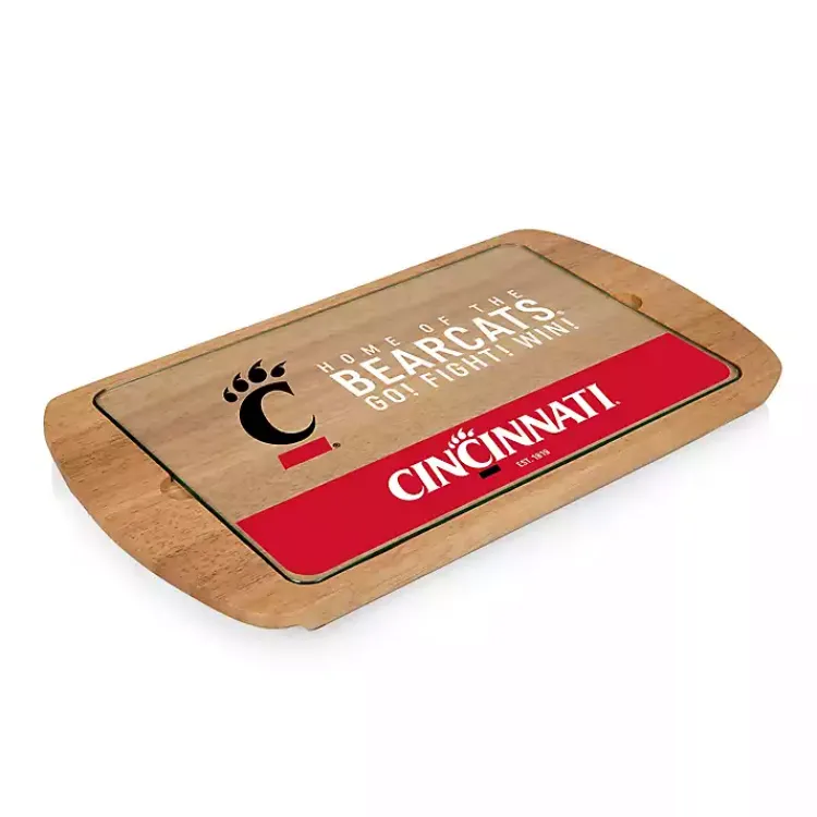 Serving & Entertaining-Kirklands Home Cincinnati Bearcats Wood and Glass Serving Board
