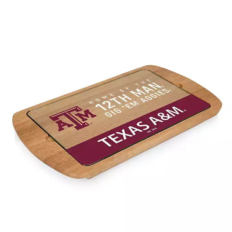 Serving & Entertaining-Kirklands Home Texas A&M Aggies Wood and Glass Serving Board