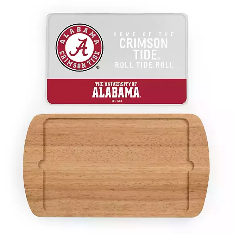 Serving & Entertaining-Kirklands Home Crimson Tide Wood and Glass Serving Board