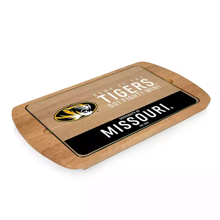 Serving & Entertaining-Kirklands Home Missouri Tigers Wood and Glass Serving Board