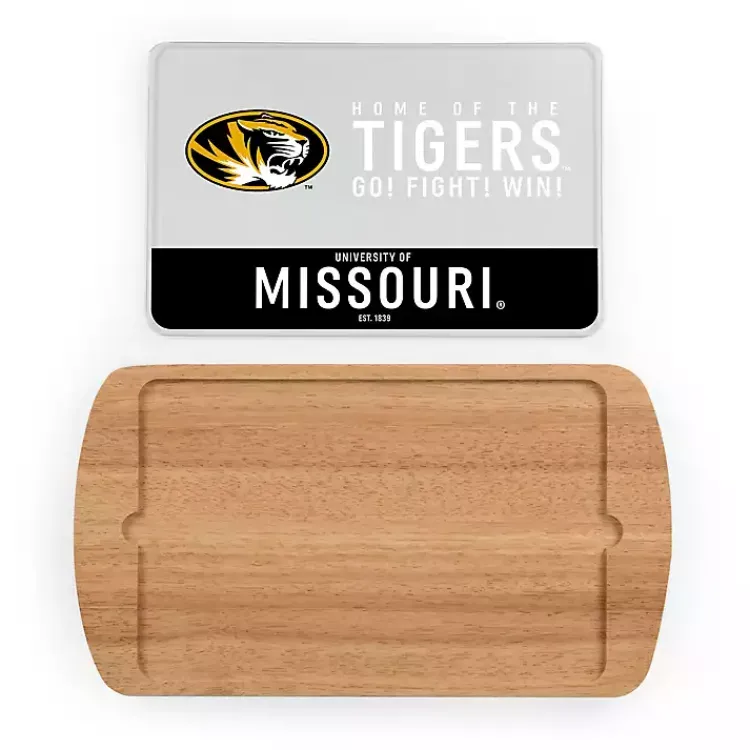 Serving & Entertaining-Kirklands Home Missouri Tigers Wood and Glass Serving Board